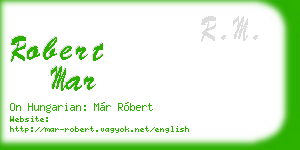 robert mar business card